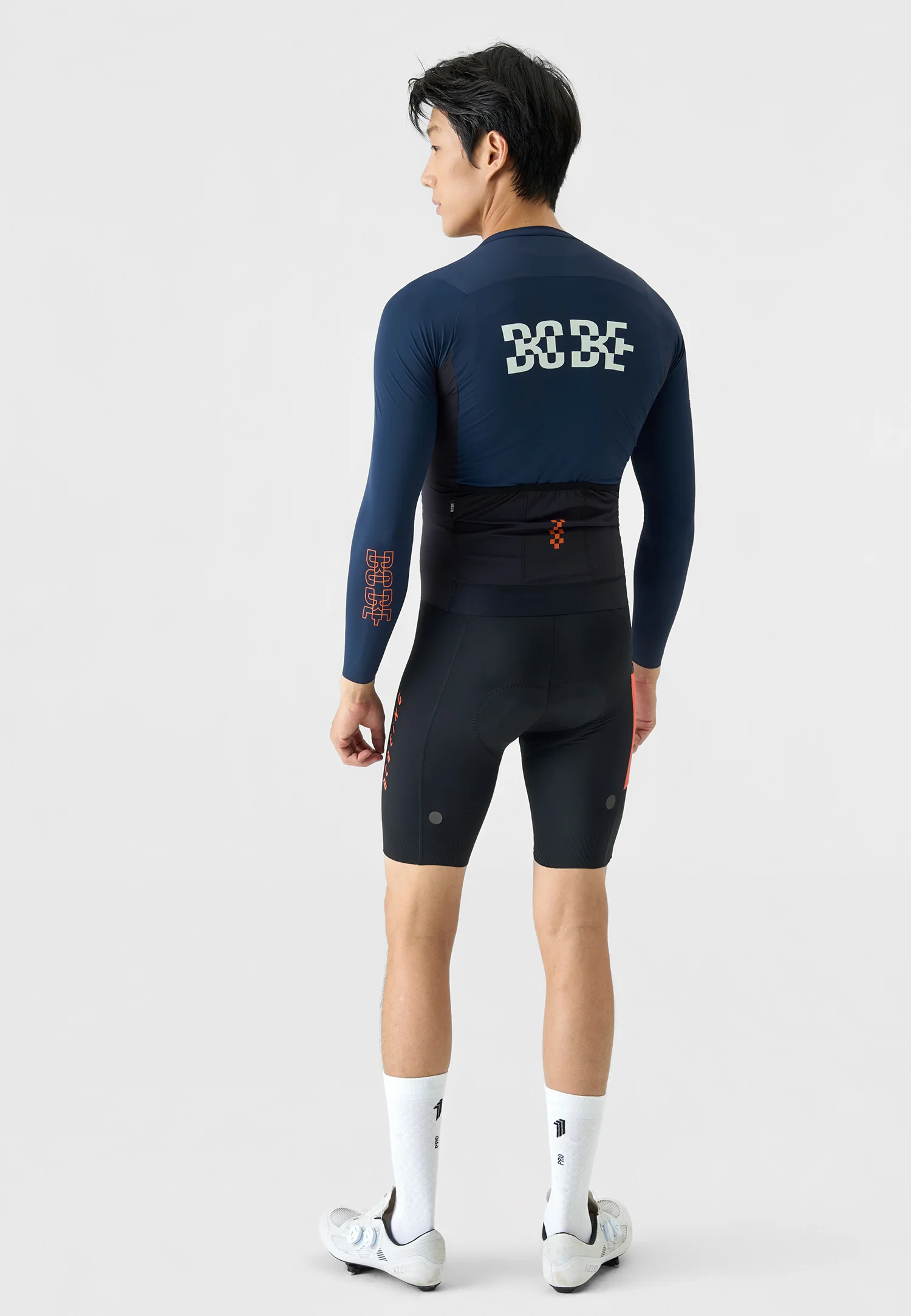 BCBE-ING Herren-Radtrikot, langärmelig, leichtes, atmungsaktives Material, passgenaue Ärmelbündchen, Rennsport-Design, aerodynamisches Radtrikot, Fahrradoberteil. – Detail 9