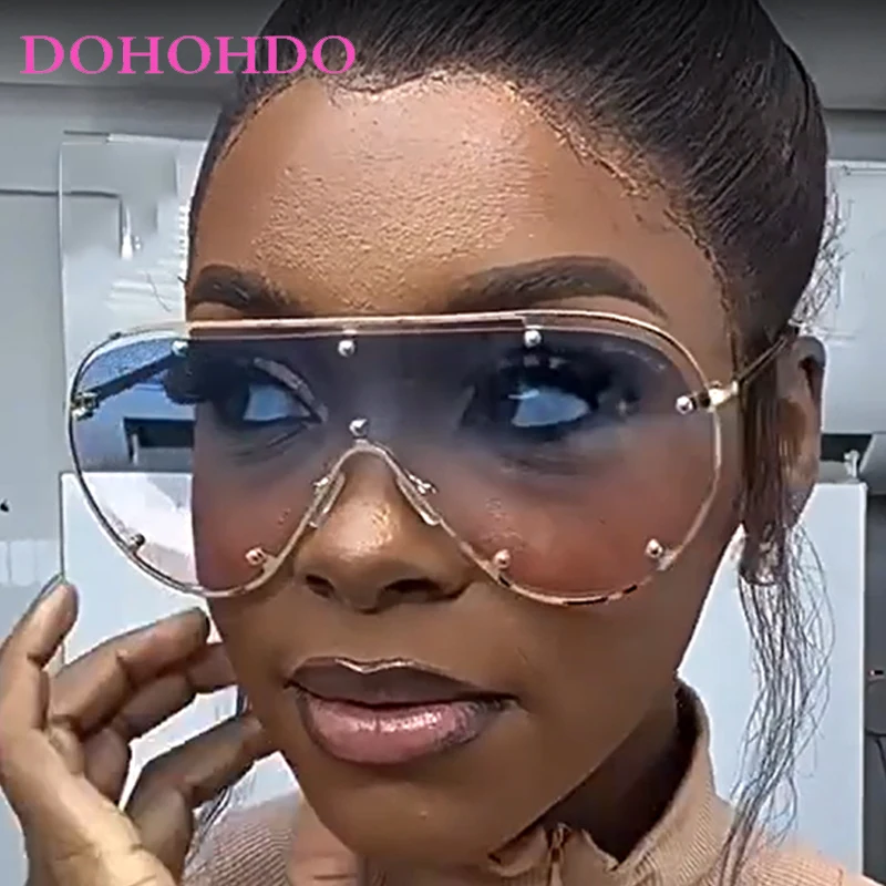 Fashion Rivet Decoration Metal Frame Pilot Women Sunglasses Brand Design Men Sunglass Summer Driving Travel Party Shades UV400