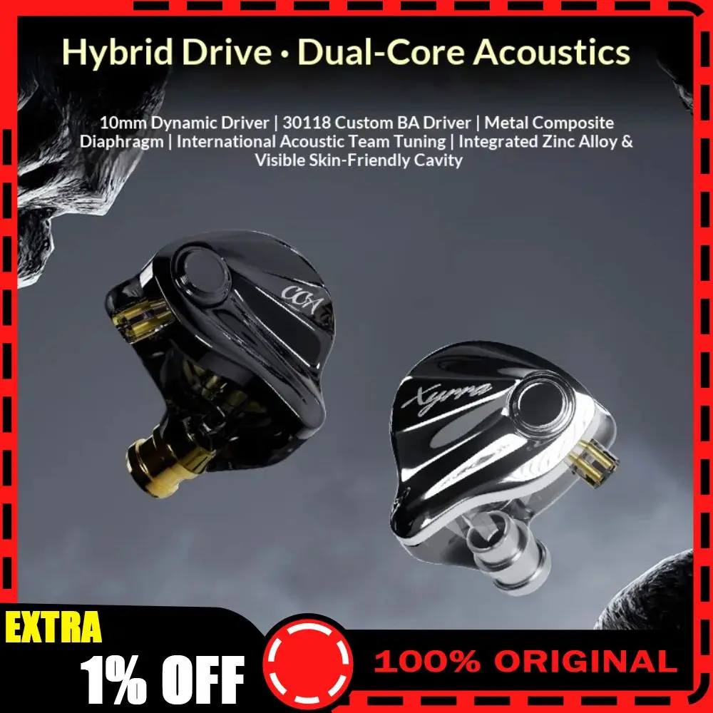 

Проводные наушники CCA Xyrra с качеством звука Hi-Fi, кольцо-вкладыш, железный комбинированный цинковый сплав, 3,5 м, музыкальные наушники, подарок