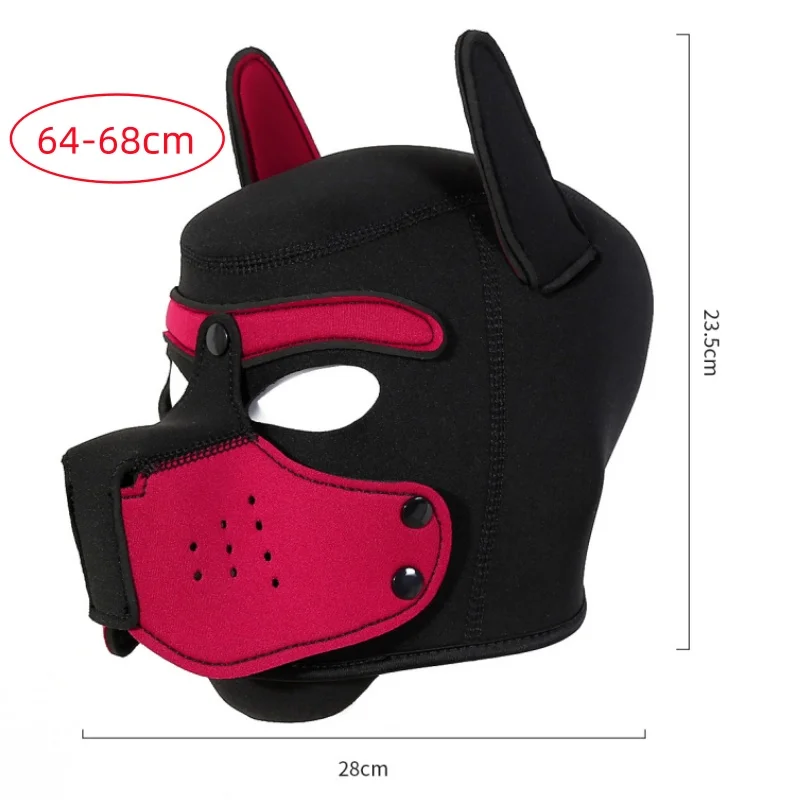 New Sexy Dog Mask Puppy Cosplay Exotic Costumes Padded Rubber Full Head Hood Mask For Couples Animal Role Play Games Accessories