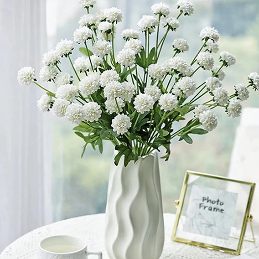 Artificial Flowers Silk Ball Chrysanthemum Home Room Wedding Bridal Bouquet Decora Festival Brooch Garden DIY Gift Prop Hotsale