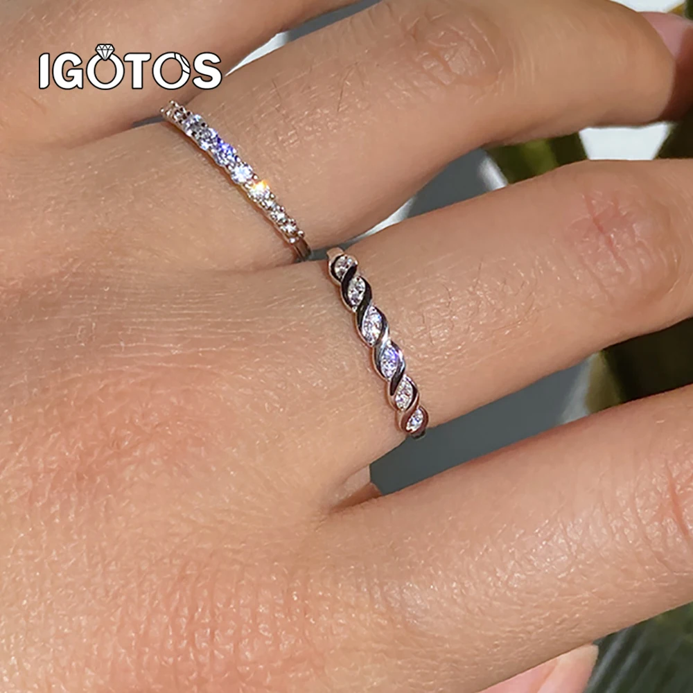 

IGOTOS 1,7 карата обручальное кольцо с муассанитом и сертификатом из стерлингового серебра 925 пробы с бриллиантом и резьбой, ювелирные изделия, подарки для женщин