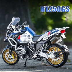 1:12 BMW R1250GS ADV Motorcycles Simulation Alloy Motorcycle Model Shock Absorbers Sound and Light Collection Toy Car Kid Gift