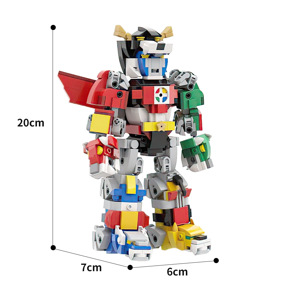 MOC King Of Beasts Deformation Robot Building Blocks Voltroned Robot Anime Figure DIY Model Suit Bricks Children Toys Boys Gifts