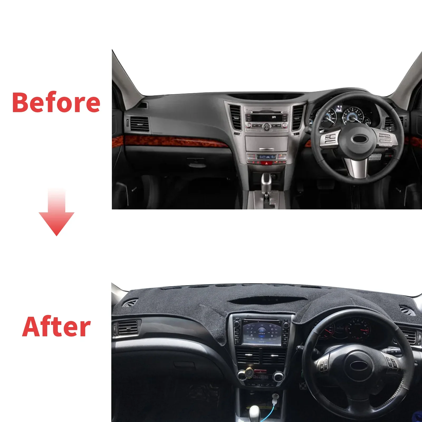 For Subaru Outback Legacy Liberty 2010-2014 Car DashMat Sunshade Dashmat Dashboard Cover Pad Protective Carpet Accessories