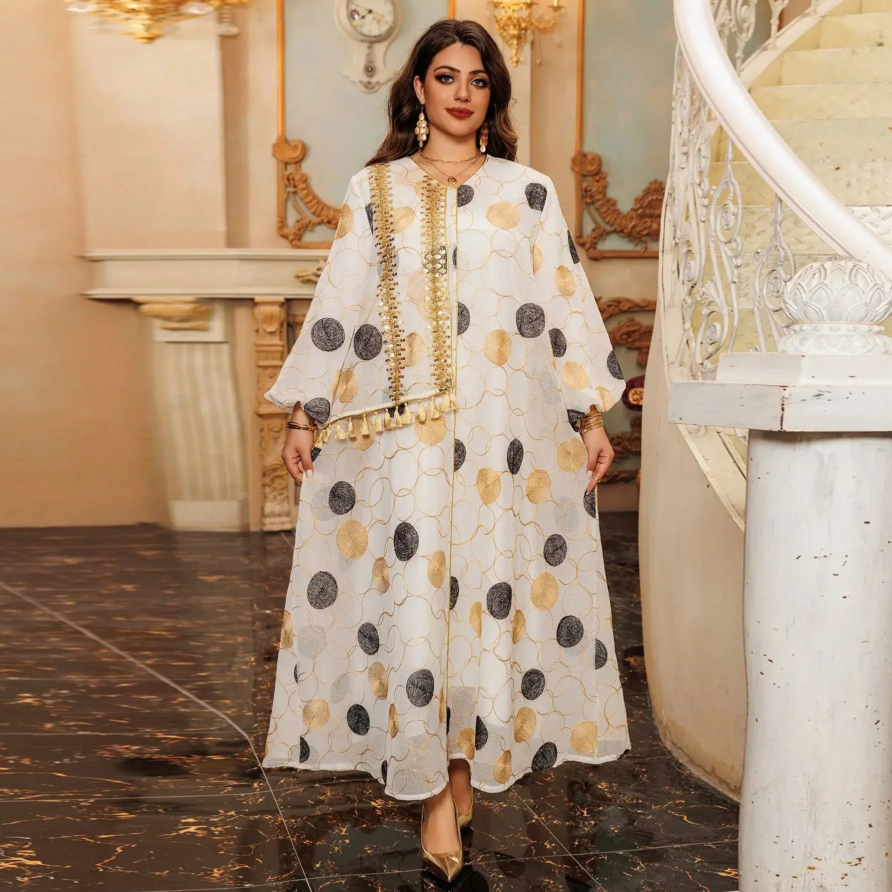 Abayas pour femmes luxe paillettes broderie robes de soirée Caftan marocain turquie arabe Jalabiya islamique ethnique Abaya robes