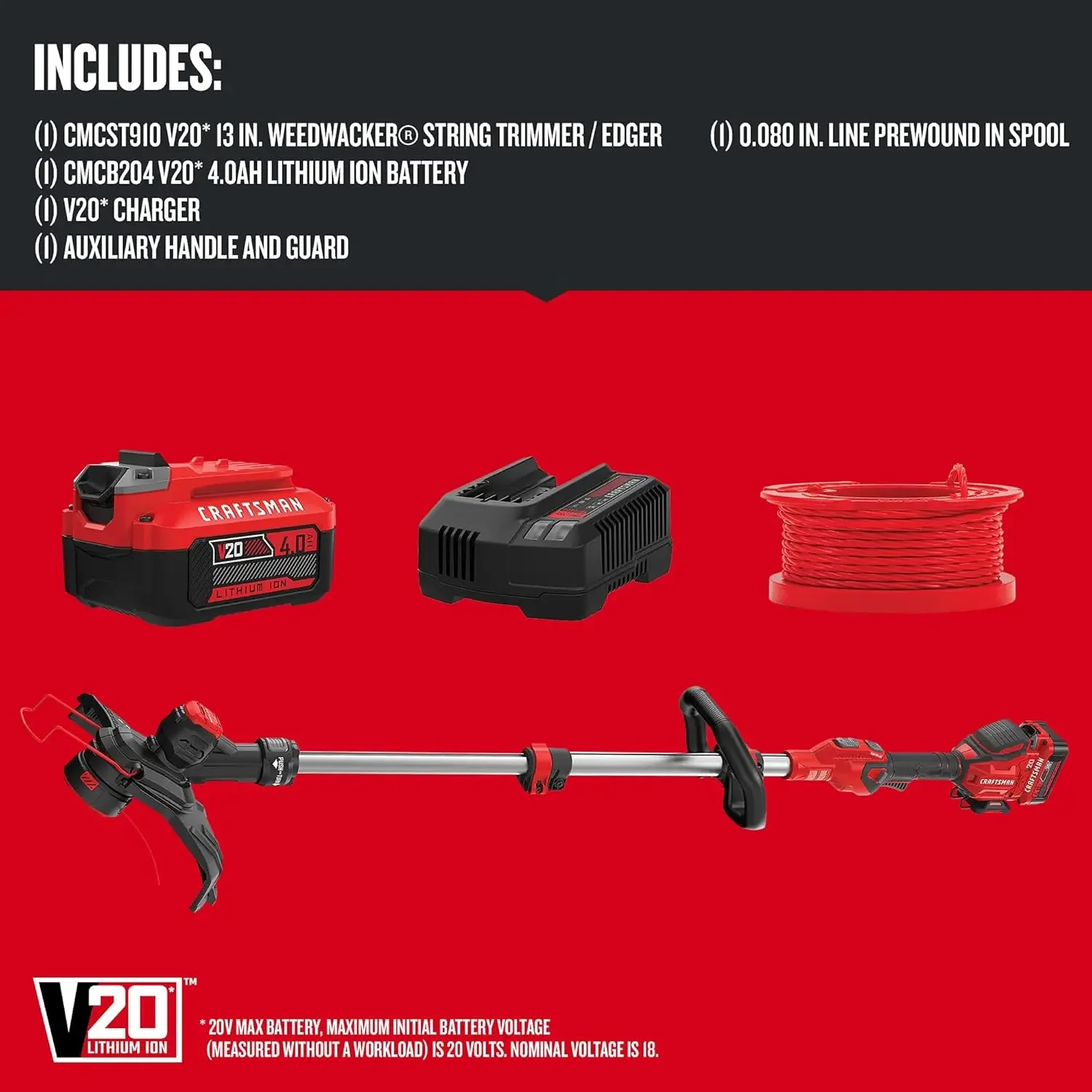 V20* Триммер для струн/обрезной станок (CMCST910M1)