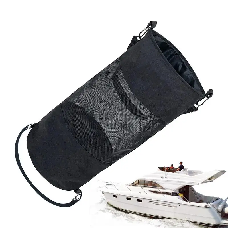 Boat Trash Bag Waterproof Kayak Storage Bag Boat Storage Bag Boat Trash Bag,Oxford Cloth Portable Outdoor Mesh Trash Bag Storage