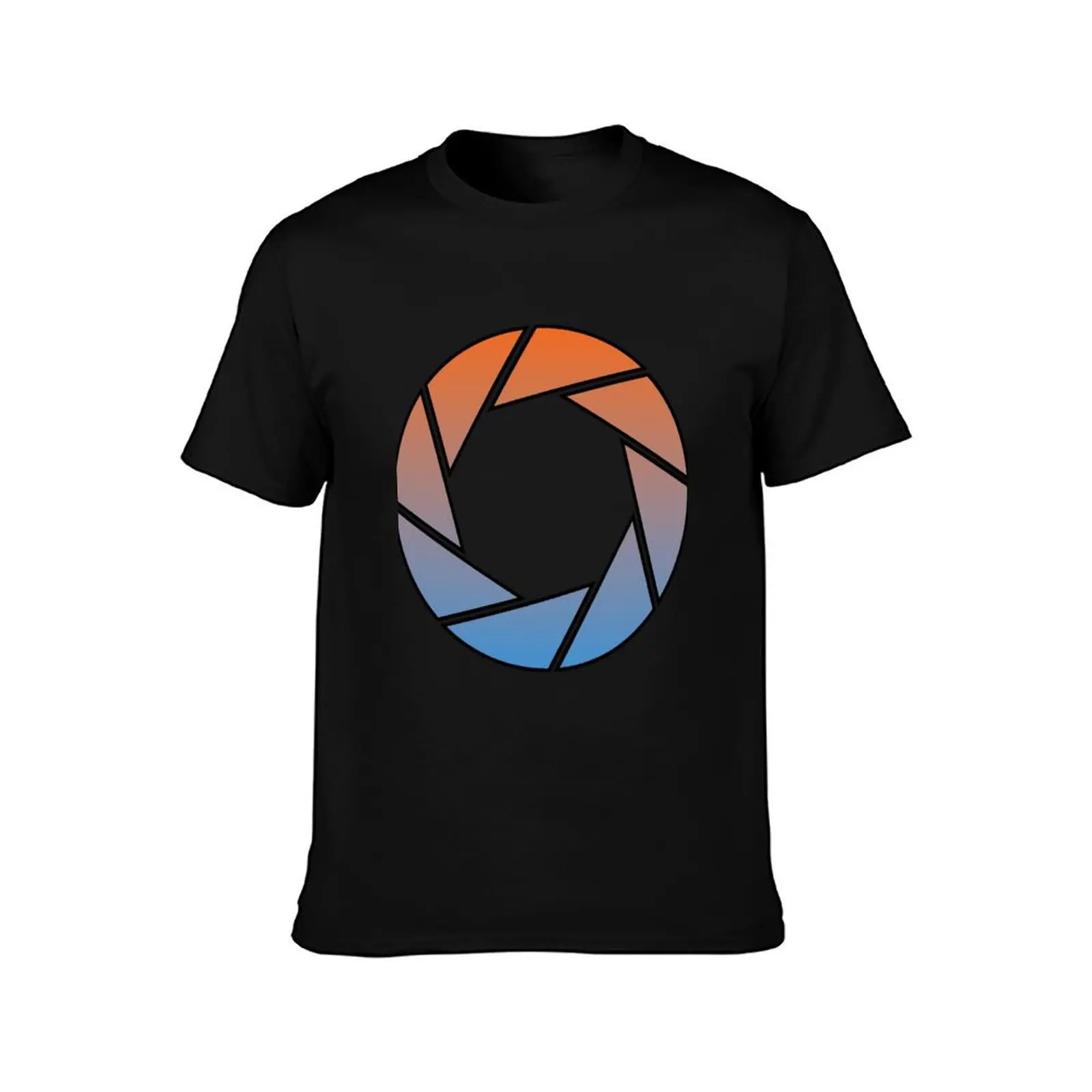 Portal- Aperture Science Gradient T-Shirt Casual Trendy Short Sleeve T-Shirt