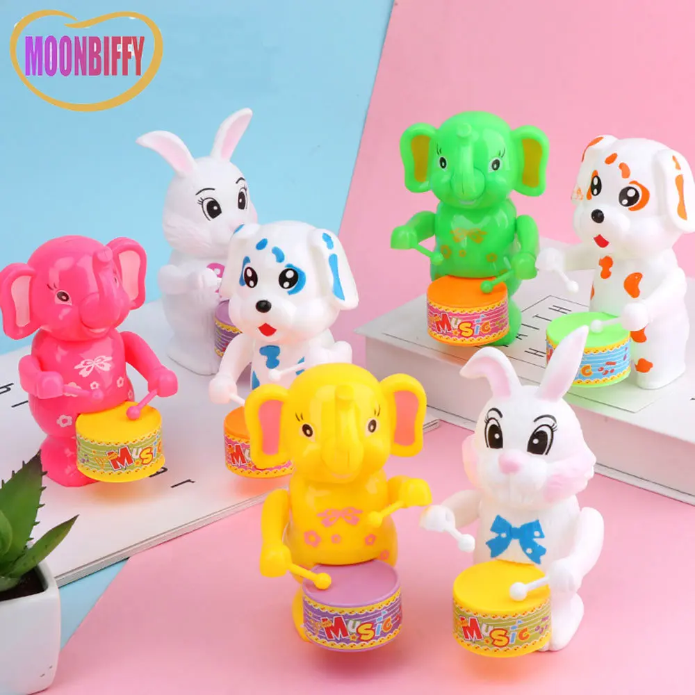 

2023 NEW Wind Up Toys for Kids,Animals Bulk Flipping Walking Jumping Clockwork Toy Birthday Party Cartton Rabbit Drumming Toy