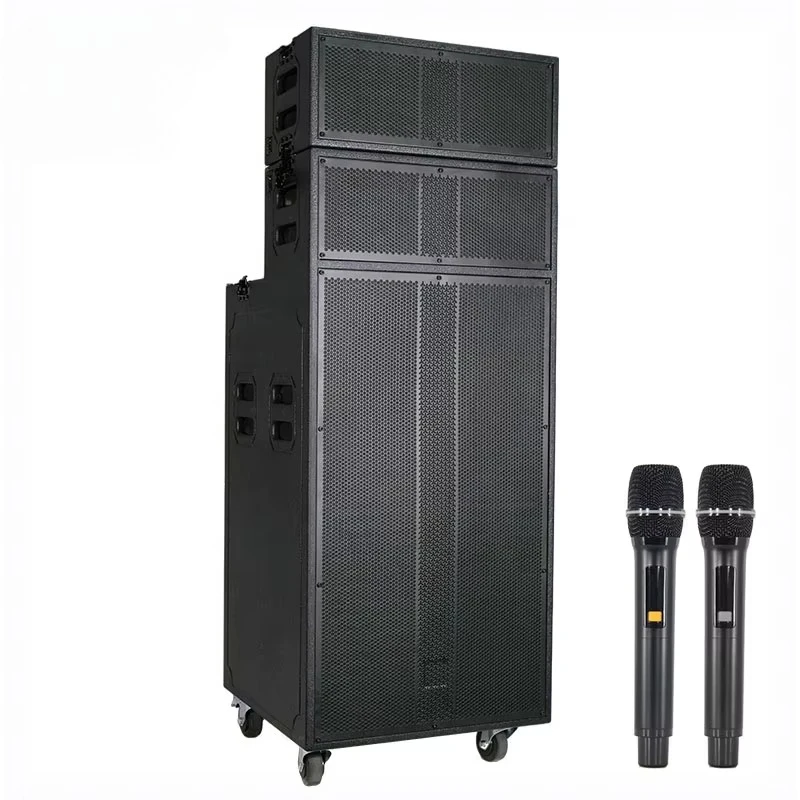Full range concert speaker set professional music with wheels