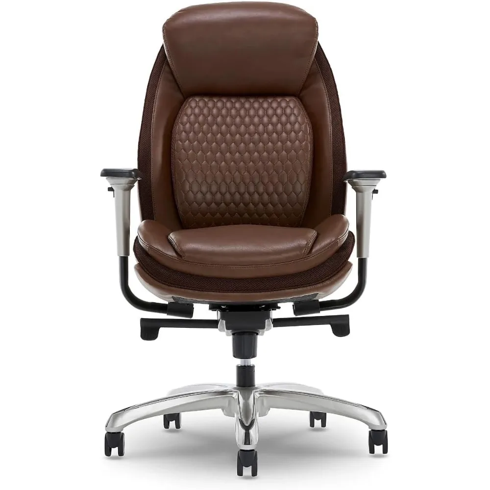 

Shaquille O'Neal Zethus Ergonomic Bonded Leather High-Back Executive Chair, Brown