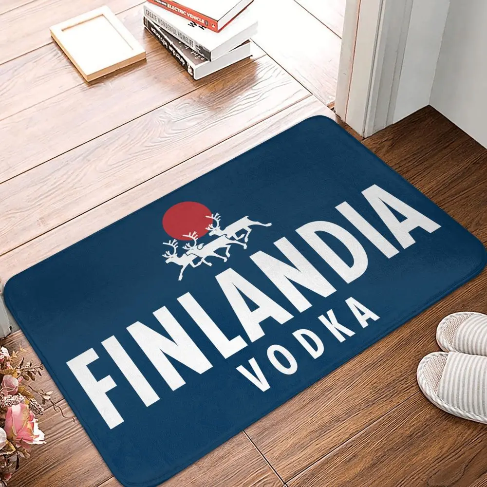 Felpudo con estampado de Vodka de Finlandia, tapete creativo para el hogar, tapete para puerta de baño súper suave y absorbente, tapete para puerta de entrada