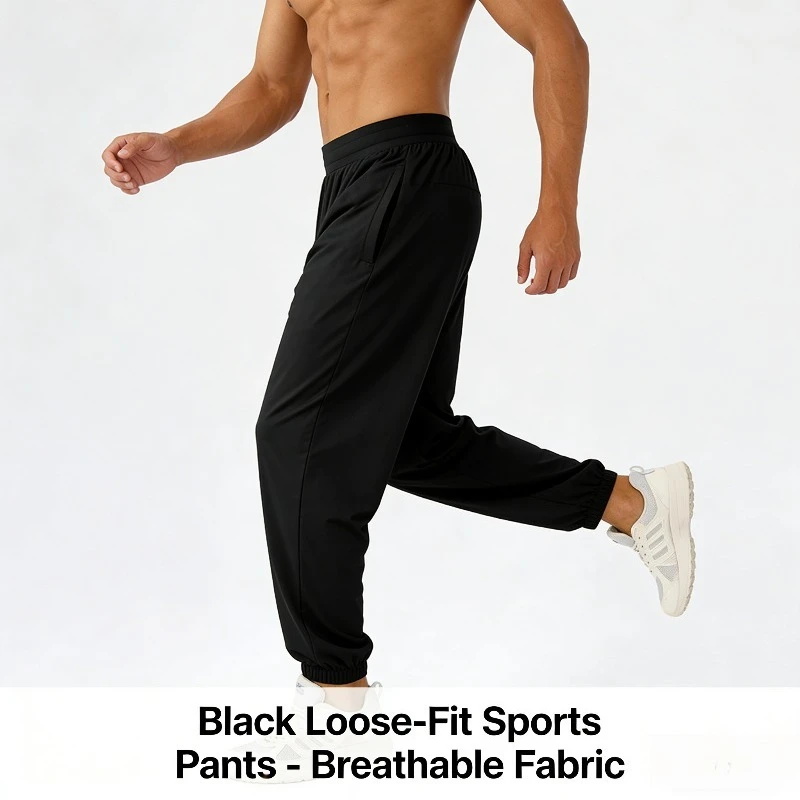 

Outdoor Stretch Loose Training Pants Men's Sportswear Quick-Dry Breathable Fitness Running Trousers