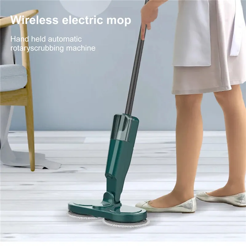 Wireless Electric Spin Mop Cleaner Automatic 2 in 1 Wet & Dry Home Cleaner Car Glass Ceiling Door Windows Floor Scrubber Machine