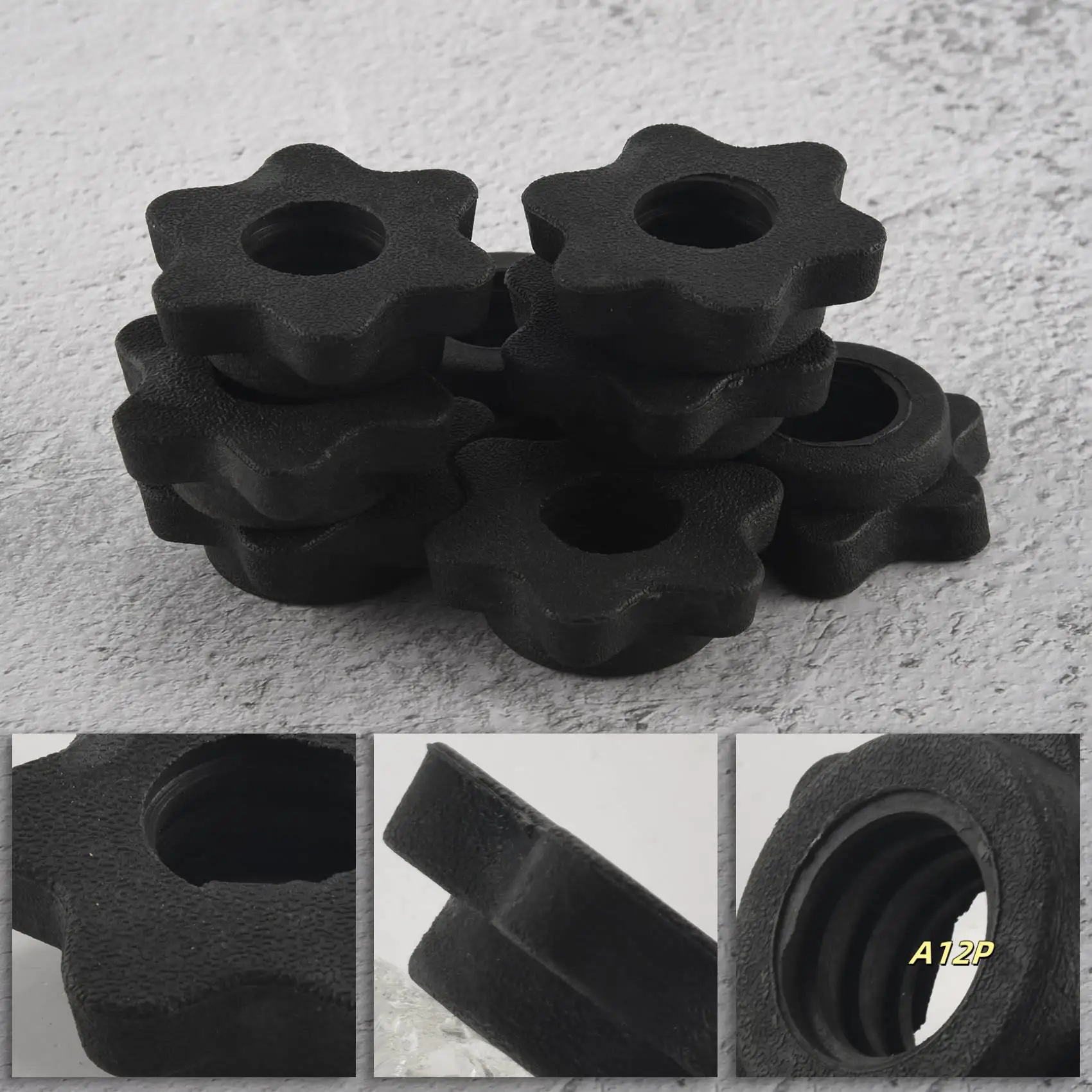 

4 Pairs Dumbbell Hex Nut,Dumbbell Rod Nut,Spinlock Collars For Barbells Bars Training Sports