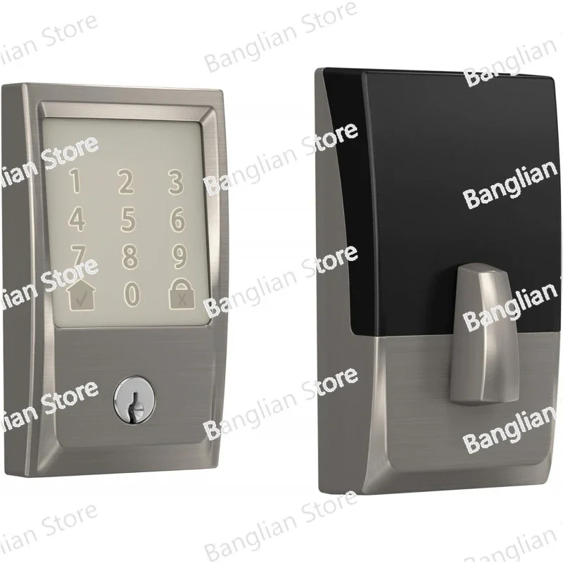 Encode Smart Wi Fi Deadbolt with Satin Nickel Century Decoration