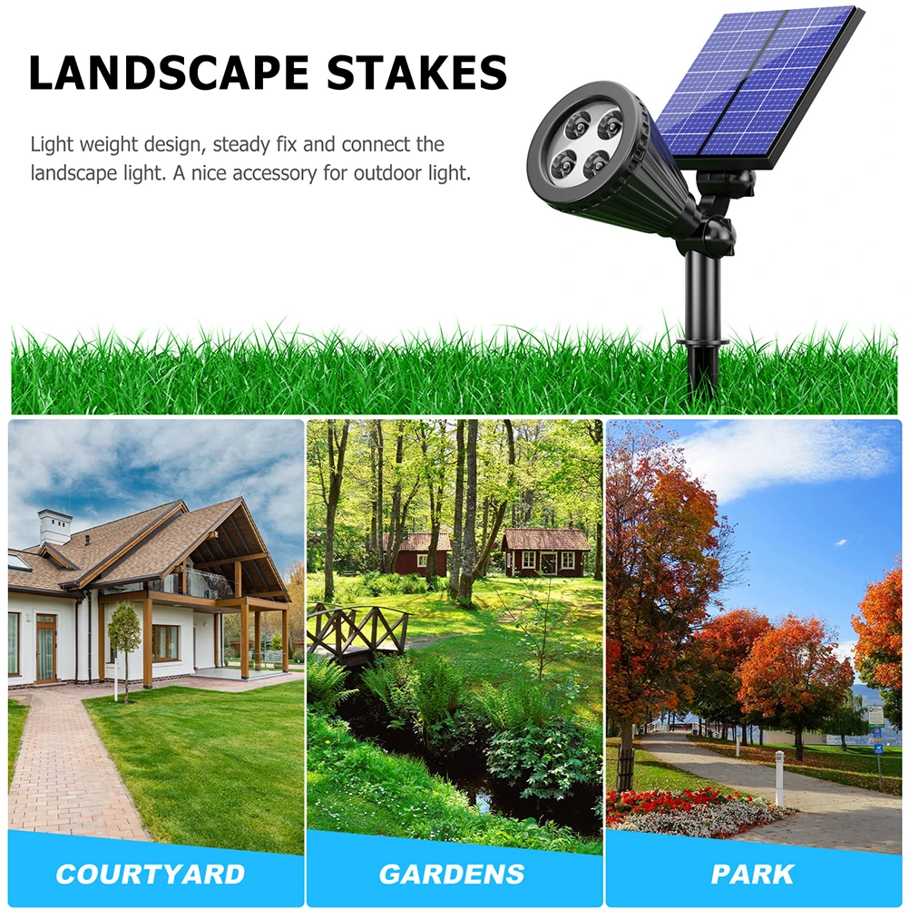 

1 Set Landscaping Stake Path Light Connector Solar Light Extension Pole Replacement Parts For Outdoor Garden Lights Durable