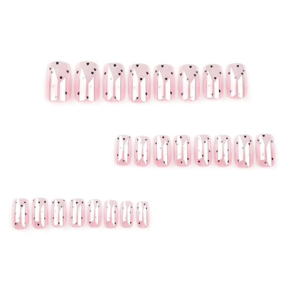 Novo longo bailarina e quadrado unhas falsas francês olho de gato dicas de unhas ouro borda vermelha glitter imprensa em unhas diy