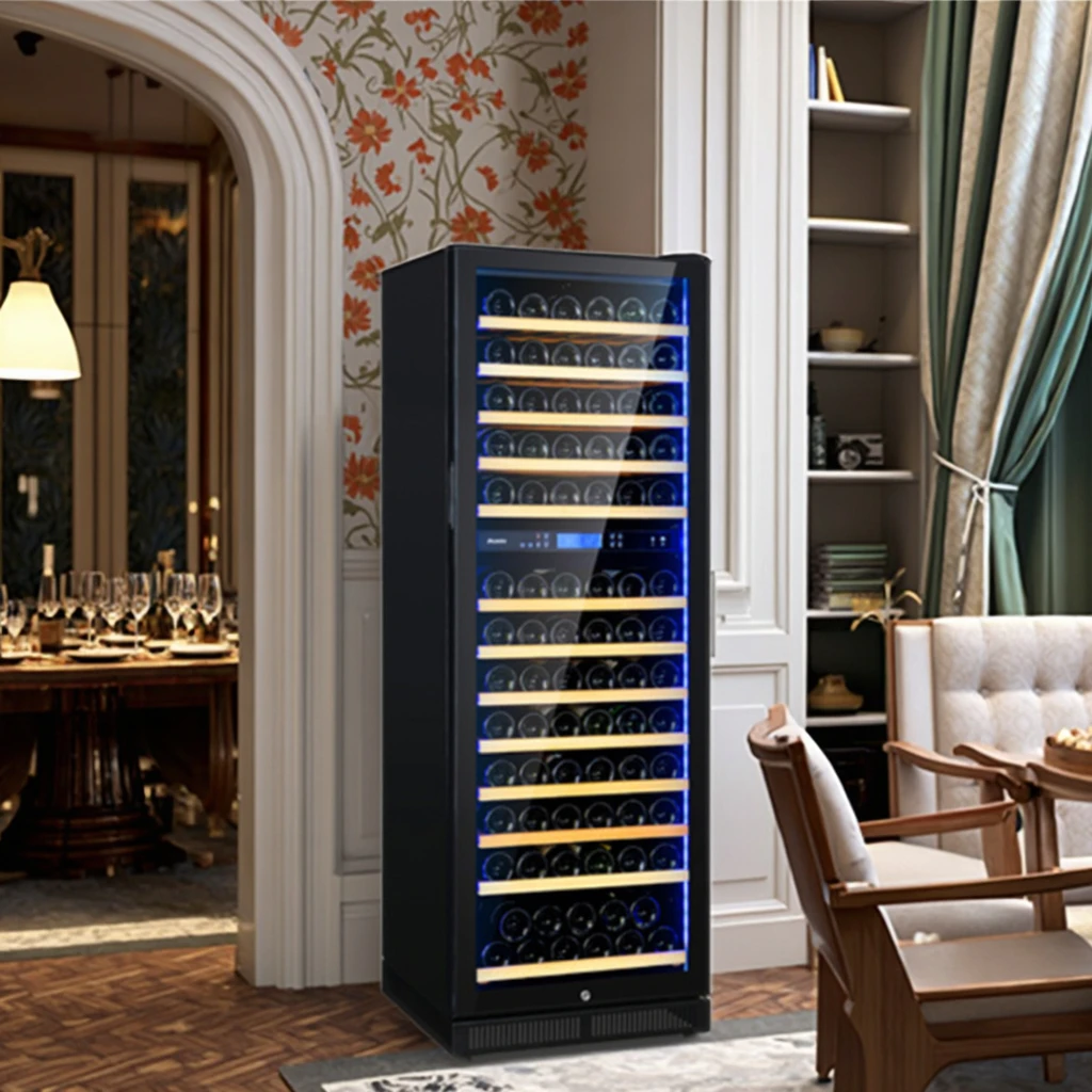 Luxury Smart Commercial Beverage Red Wine Bottle Cooler Cabinet Fridge Refrigerator Cellar 320L 120 Bottles