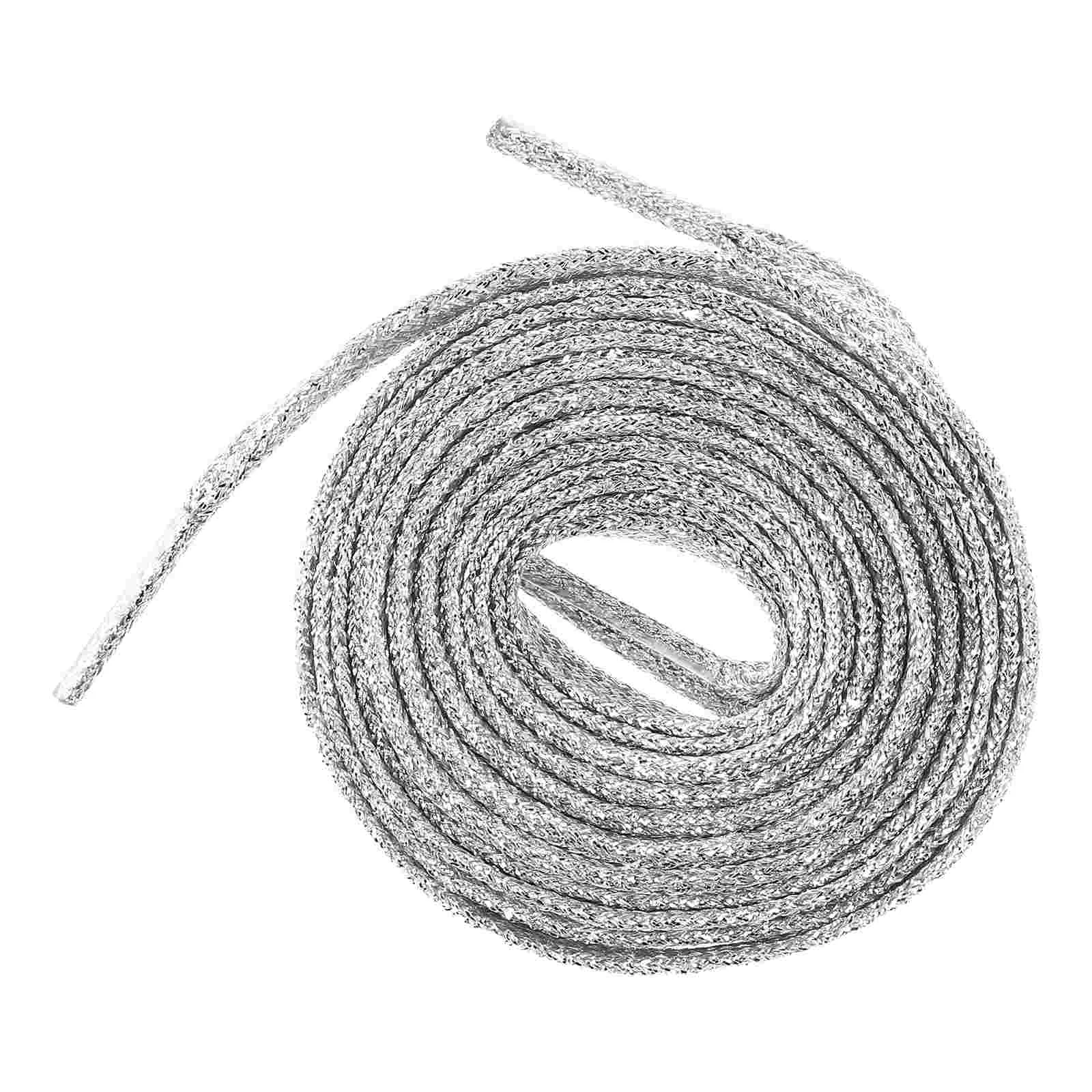 Garneck 1 Pair Glitter Shoe Laces 11m Flat Fashion Shoe Laces Shoe Ties for Sneaker Canvas Shoes (Silver)