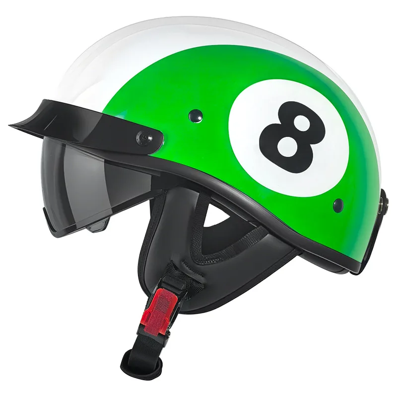 

Motorcycle Cruising Half Helmet Retro Locomotive Four Seasons Endoscope Women's Summer Electric Vehicle Safety Helmet