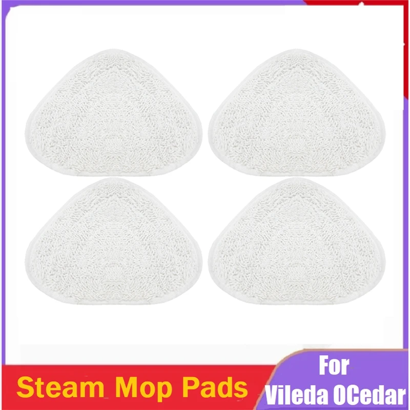 4PCS Steam Mop Pads For Vileda Ocedar Vacuum Cleaner Washable Reusable Triangle Mop Pad Cloth Cleaning Floor Tool Spare Parts