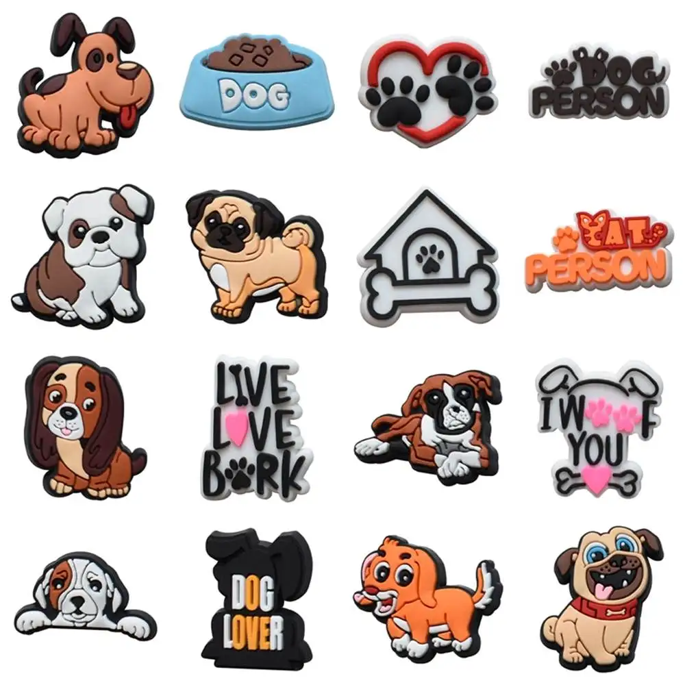 Dog Shoe Charms for Crocs Accessories Men Clogs Pins Women Badges Boy Girls Jeans Kids Decorations Buckle Shoes Accessories