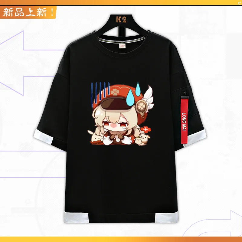 Genshin impact Klee เสื้อยืดพิมพ์ลายสวยงามสำหรับผู้ชาย/ผู้หญิงเสื้อยืดผ้าฝ้ายลายกราฟิกสำหรับทั้งชายและหญิง