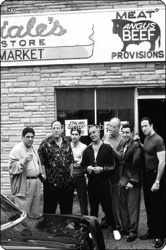 1P,The Sopranos Family Poster Metal Tin Sign Fun Home Art Wall Decor 8x12 Inch