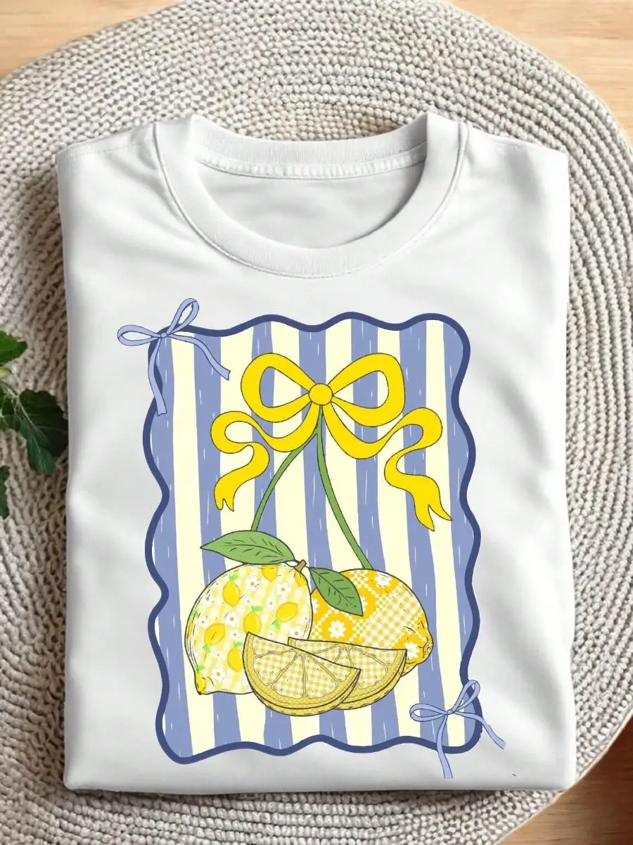 Retro Fancy Lemon Coquette Bow Shirt, Mama Lemon Everyday Shirt, Preppy Summery Shirt, When Life Gives You Lemons Make Lemonade Shirt, Girly Summ