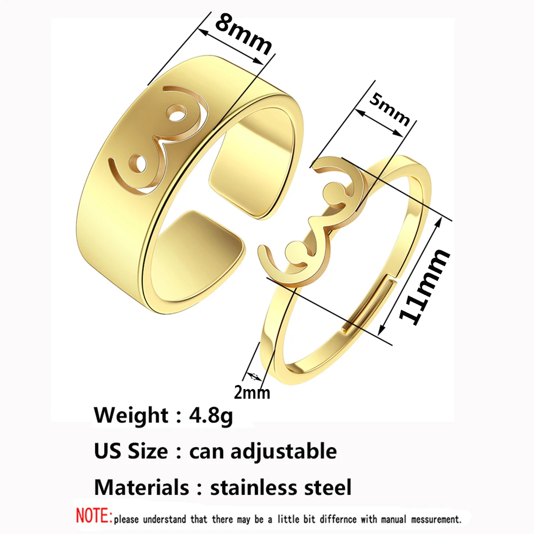 QIMING Boobs Lesbian Adjustable Women Ring Breast Sexy Jewelry Stainless Steel Feminist Pride Gift Cancer Patient Finger Rings