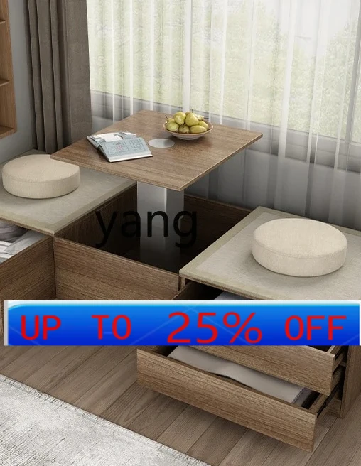

LMMSolid Wood Balcony Locker Seated Lift Bedroom Tatami Window Sill Floor Cabinet