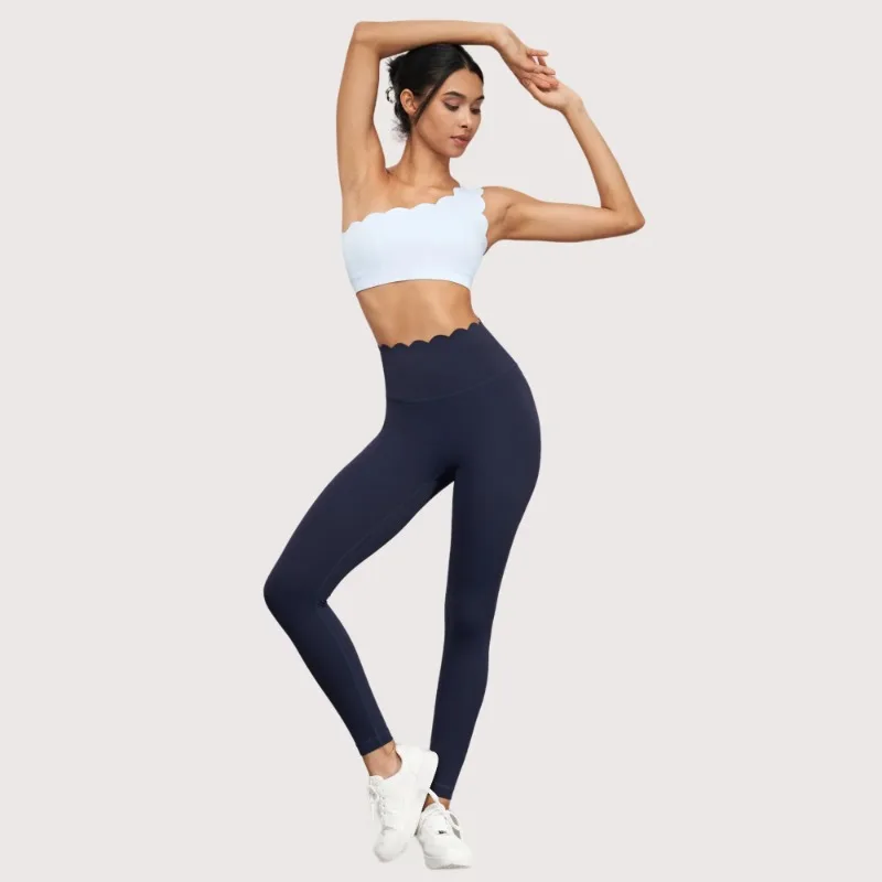 حمالة صدر رياضية من الليكرا للنساء، كوب ثابت مقاوم للصدمات، ملابس علوية للتمرين في صالة الألعاب الرياضية، قوس اللوتس، كتف واحد، ملابس اليوغا، صدرية حمالات الصدر #5