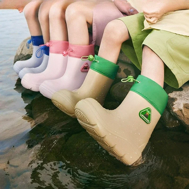 

Kids Rain Boots Anti-slip Water Shoes for Boys and Girls Drawstring Rain Boots Kids Long Rain Shoes Rain Shoes Kids Shoes