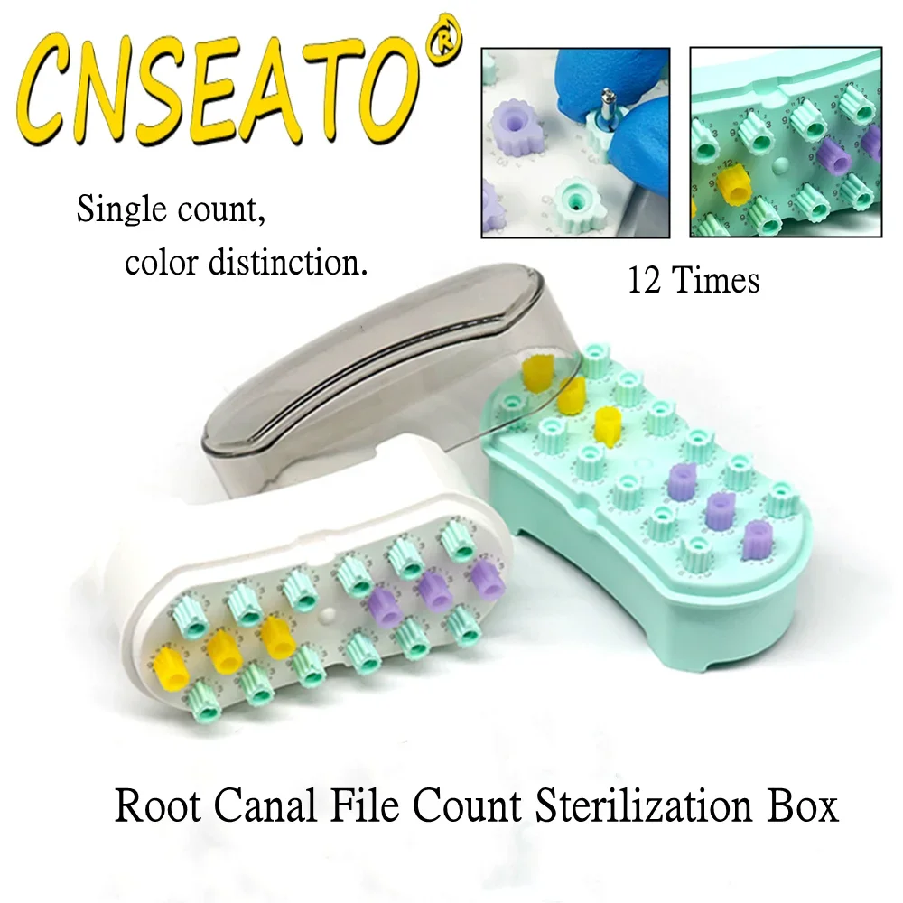 Dental Endo Files Sterilization Box Counter 12 Times Root Canal File Counting Case Holder Dentistry Autoclave Disinfection Mark