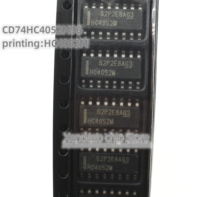 10pcs/lot CD74HC4052M96 CD74HC4052M Silk screen printing HC4052M SOP-16 package Single channel analog multiplexer chip