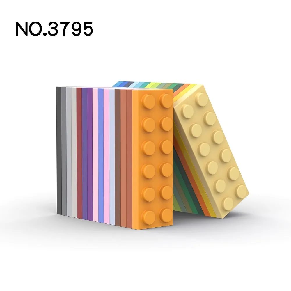 20Pcs MOC Parts 3795 Plate 2 x 6 Compatible Bricks DIY Assmble Building Blocks Particle Kid Puzzle Brain Toy Birthdays Gift