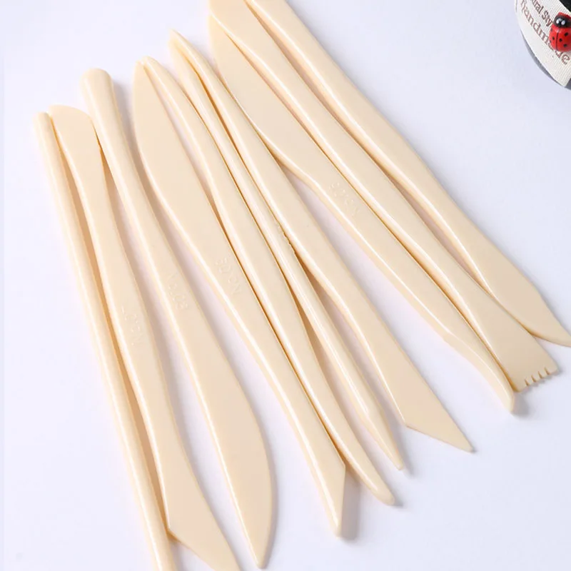 10-piece set of plastic soft clay tools children's DIY sculpture modeling tools auxiliary clay art pottery clay cutter knife