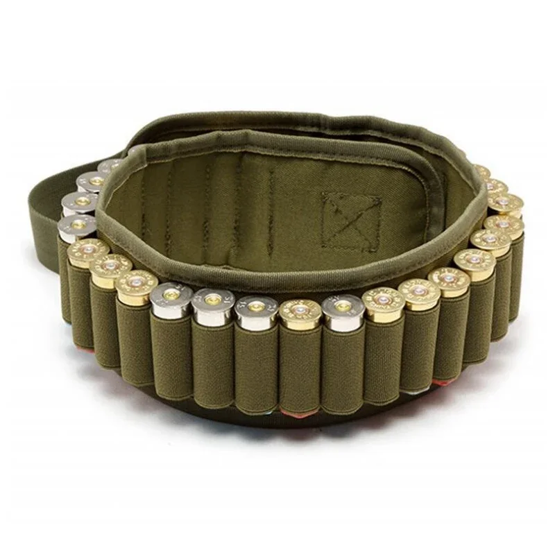 Tactical 30 Rounds Ammo Shell Holder Belt 12 Gauge Shell Bandolier Cartridge Holster Magazine Pouch Hunting Accessories