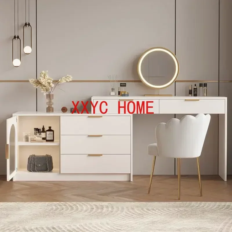 Modern Dresser Makeup Tables Vanity Storage Led Mirror Drawer Makeup Dressing Table Nordic Bedroom Vestidores Luxury Furniture