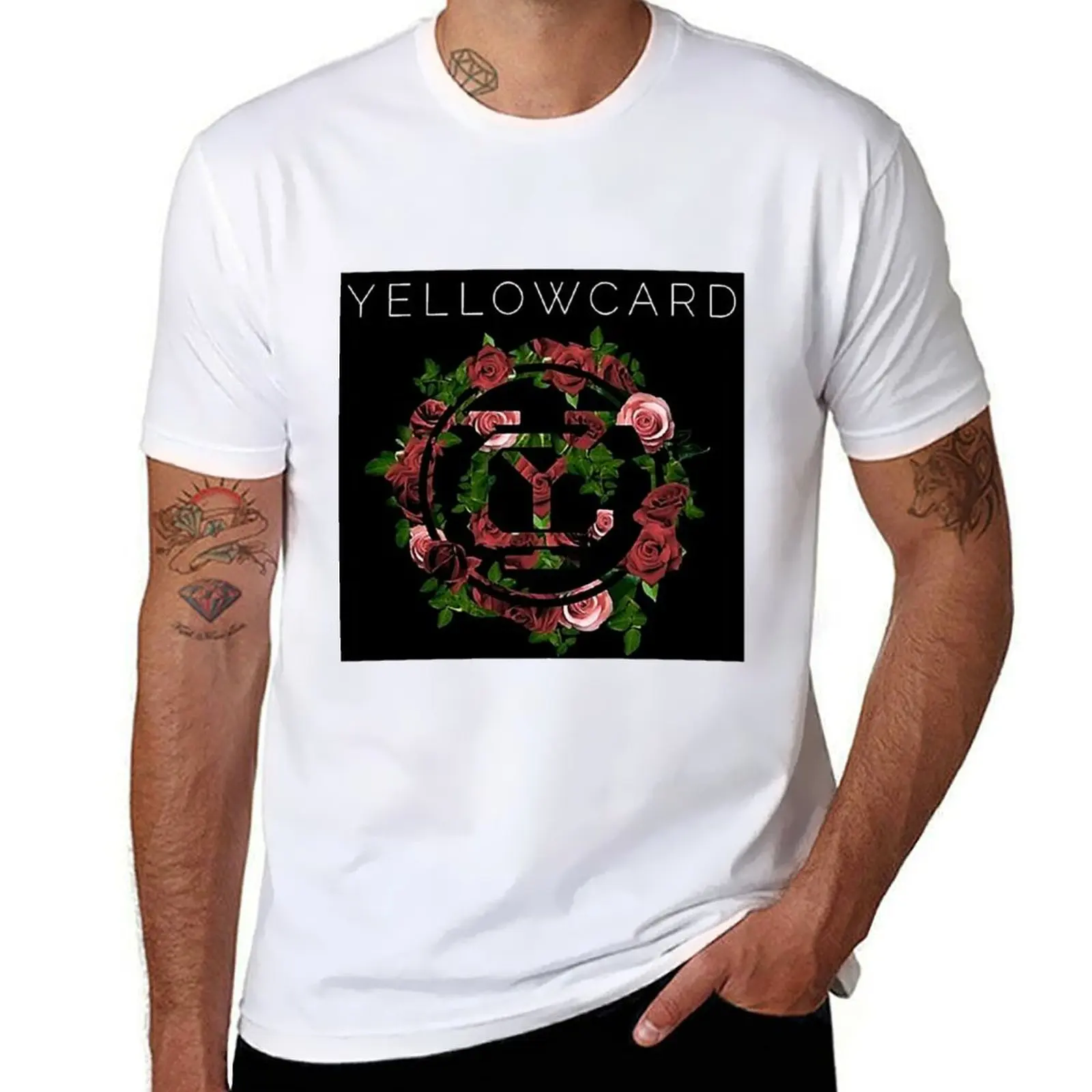 yellowcard flower logo T-Shirt anime t shirts Louboutins vintage graphic tee Clothing men t shirts high quality