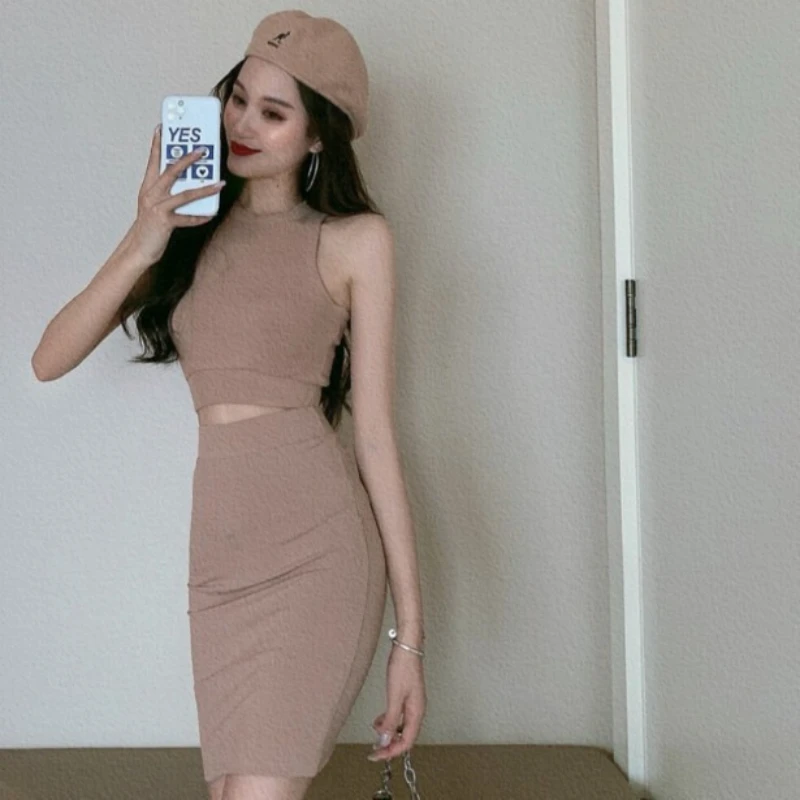 

Офисные комплекты из 2 предметов с юбкой для женщин, элегантный повседневный корейский стиль, новая функция подходящей летней одежды, женский наряд 2025 года