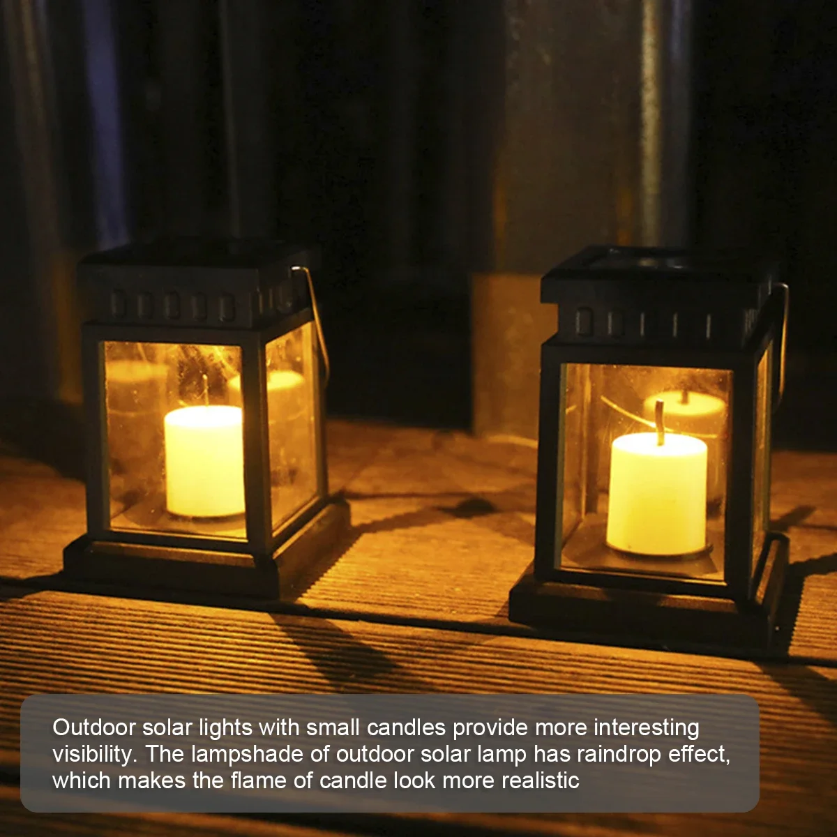 Solar Palace Lantern Garden Lamp Solar LED Candle Light Floor Light Outdoor Camping Lantern Lawn Garden Decor Christmas Decor