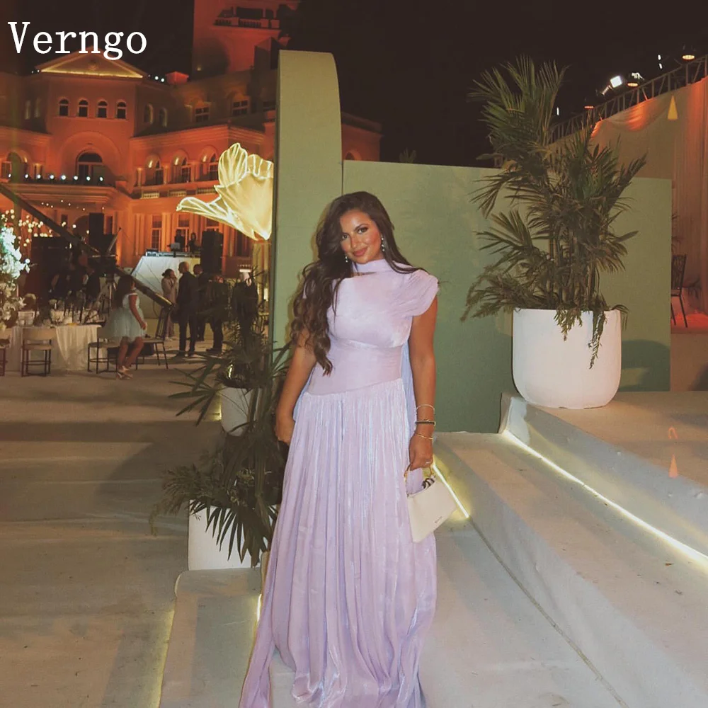 

Verngo Lavender Shiny Evening Dress Off The Shoulder A Line Formal Occasion Dress Arabia Elegant Prom Gowns Customized