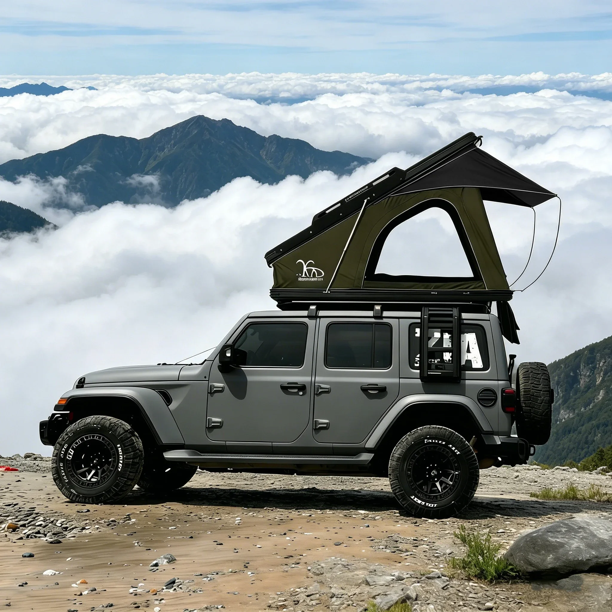 

4x4 Factory Sale Wild Camping Popup Aluminum HardShell Rooftop Tent with Hinged RTT for SUVs - Outdoor Adventure Shelter