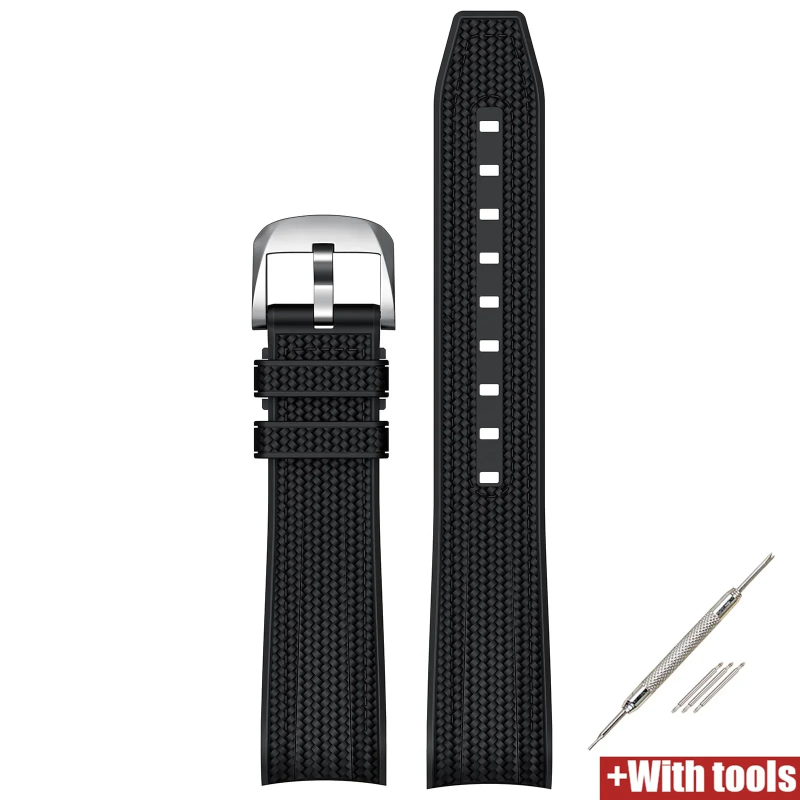 Voor Swatch X Omega joint MoonSwatch 20mm Quick Release Strap Mannen Vrouwen Gebogen End Weave Siliconen Rubber Horloge Band armband Tool