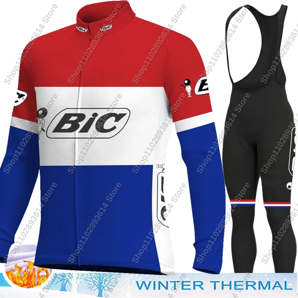 

2025 Netherlands BIC Team Cycling Jersey Set Winter Clothing Suit Mens Long Sleeve MTB Bike Road Pants Bib Ropa Ciclismo