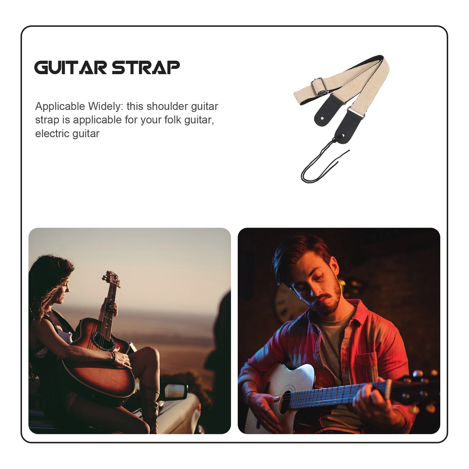 

Ukulele Strap Practical Guitar Belt Vintage Simple Style Lightweight Cute Skin Retro Shoulder Plaid