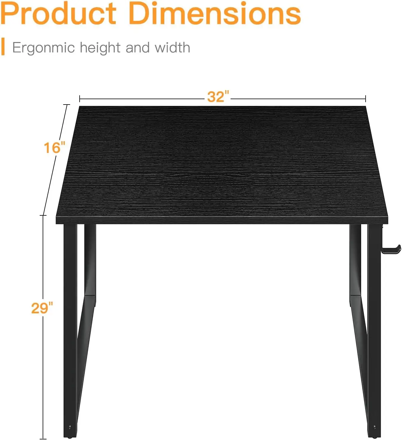 32 Inch Computer Desk, Modern Minimalist Style Home Office Desk, Student Writing Desk